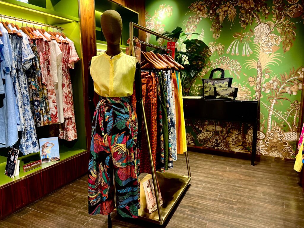 Thailand women's clothing at the Jim Thompson store.